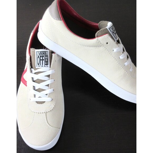 Vans Men's Sport Low Suede Sport Pop Turtledove Red Classic shoes Sizes NIB - Picture 4 of 5